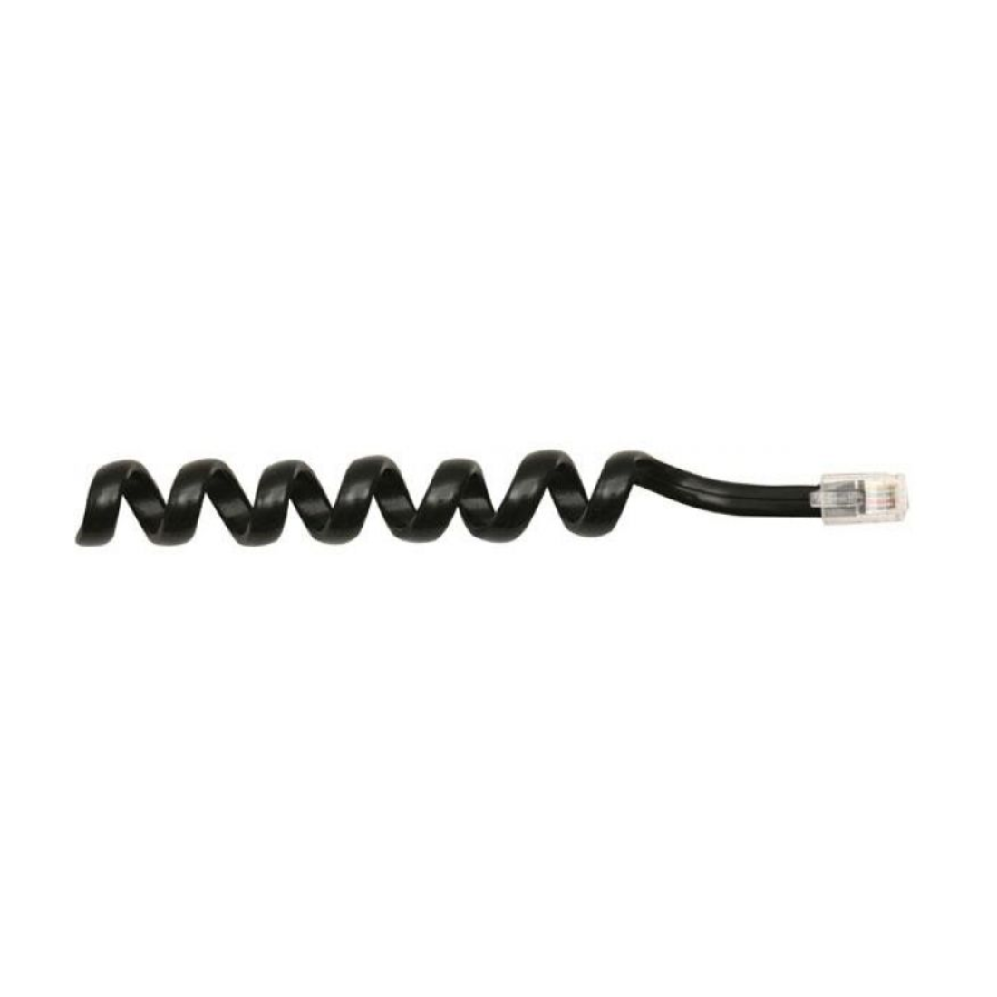 Cable Telefónico Espiral Steren 302-007N Plug A Plug RJ9 / 2.1 m / Negro - Imagen 2