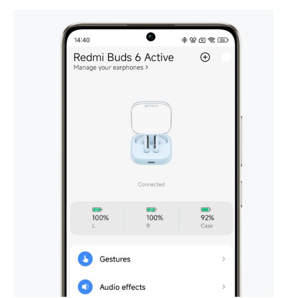 Auriculares Xiaomi Redmi Buds 6 Active | Blanco - Imagen 3