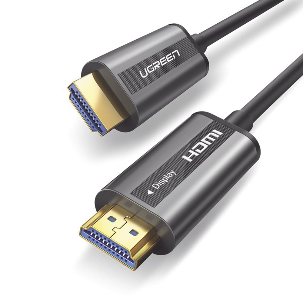 Cable HDMI de 15 Metros por Fibra Optica Ugreen 50215 4K@60HZ Compatible con HDMI 2.0/ Alta Velocidad 18 GBPS/ 3D/ HDR/ Caja de Aleacion Zinc/ Premium