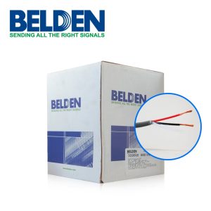 Bobina de Cable Para Seguridad y Sonido Belden 5500UE 0081000 305 Metros/Forro PVC Gris CMR Riser 2C/22AWG/2 Conductores/Calibre 22 AWG/100% Cobre/Uso Interior