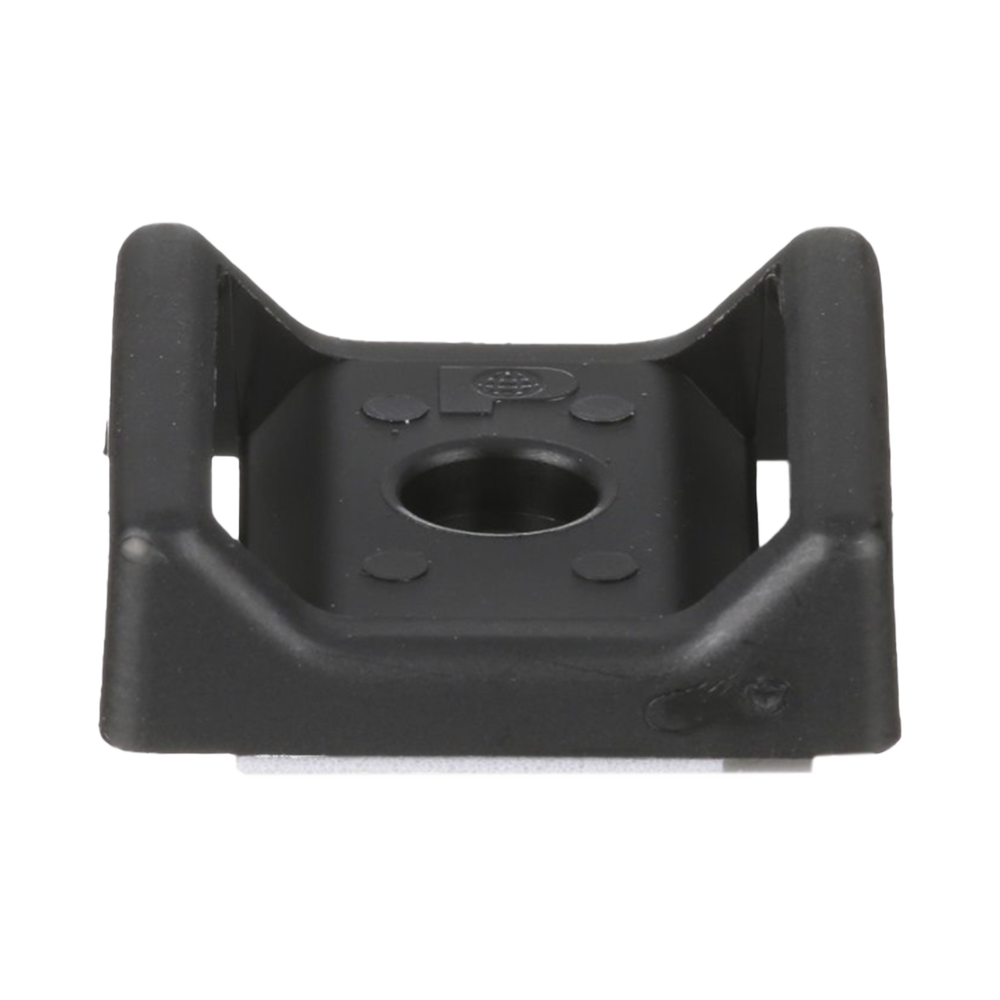 Paquete C/100 Piezas Sujetador Para Cable Panduit ABMT-A-C20 Con Adhesivo/28.5 X 28.5 MM (1.12 IN X 1.12 IN)/Color Negro