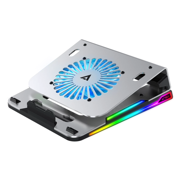 Base Enfriadora Para Laptop 16″ Froost EX BE650 RGB, Acteck Con 1 Ventilador, Color Negro/Plata, AC-936156