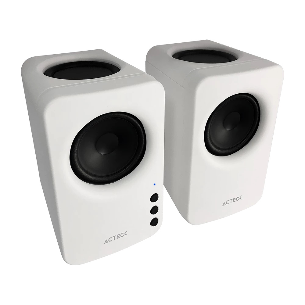 Bocinas Alámbrico / Inalámbrico Para Computadora Acteck AC-936378 Dynamic Exact Mini Bs475 / Bluetooth 2.0 / 10w RMS / Blanco / 2 Piezas