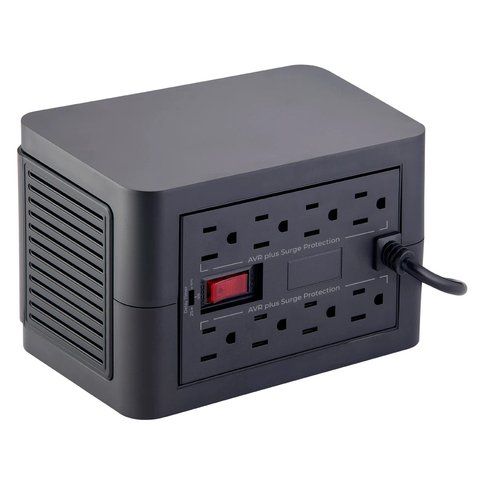 Regulador Acteck Enertor Protect RV800 400W / 800VA / 8 Contactos / Leds Indicadores / Negro / AC-938198