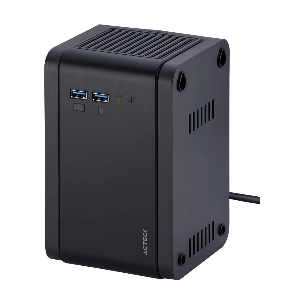 Regulador Acteck Enertor Protect RV1200 600 W / 1200 VA / 8 Contactos / 2x Puertos USB A / Leds Indicadores / Negro / AC-938204 - Imagen 2