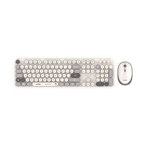 Kit Teclado Y Mouse Inalámbrico Acteck Creator Chic K- Colors MK485 / Color Gris / 2.4 Mhz / Diseño Vanguardista / Teclas De Membrana / AC-940184