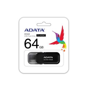 Memoria USB 2.0 64GB Adata AUV240-64G-RBK UV240 USB-A Color Negro