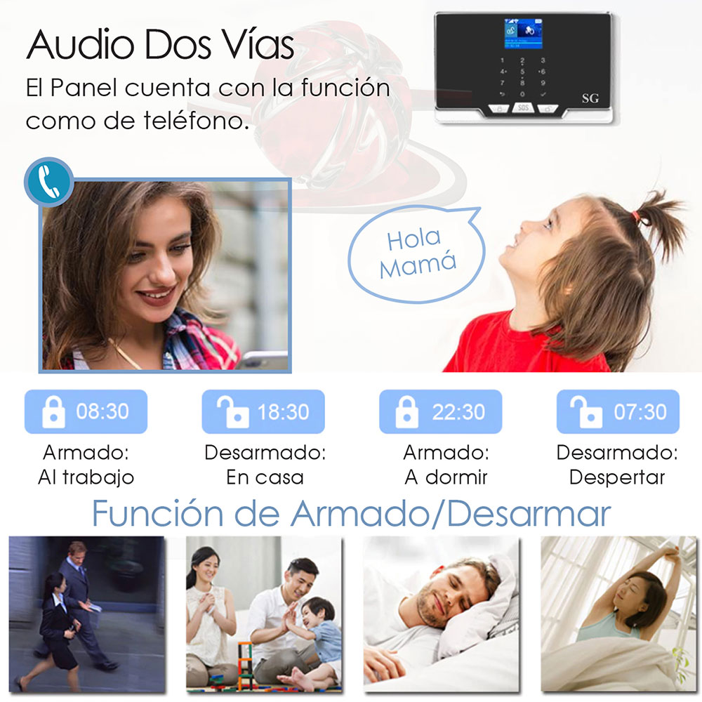 Alarma WiFi GSM APP TUYA Touch con 3 Sensores 92-3 - Imagen 9