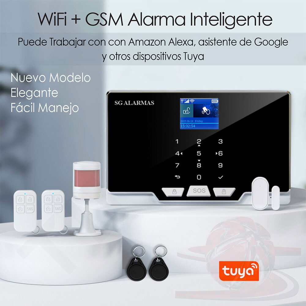 Alarma WiFi GSM APP TUYA Touch con 3 Sensores 92-3 - Imagen 5
