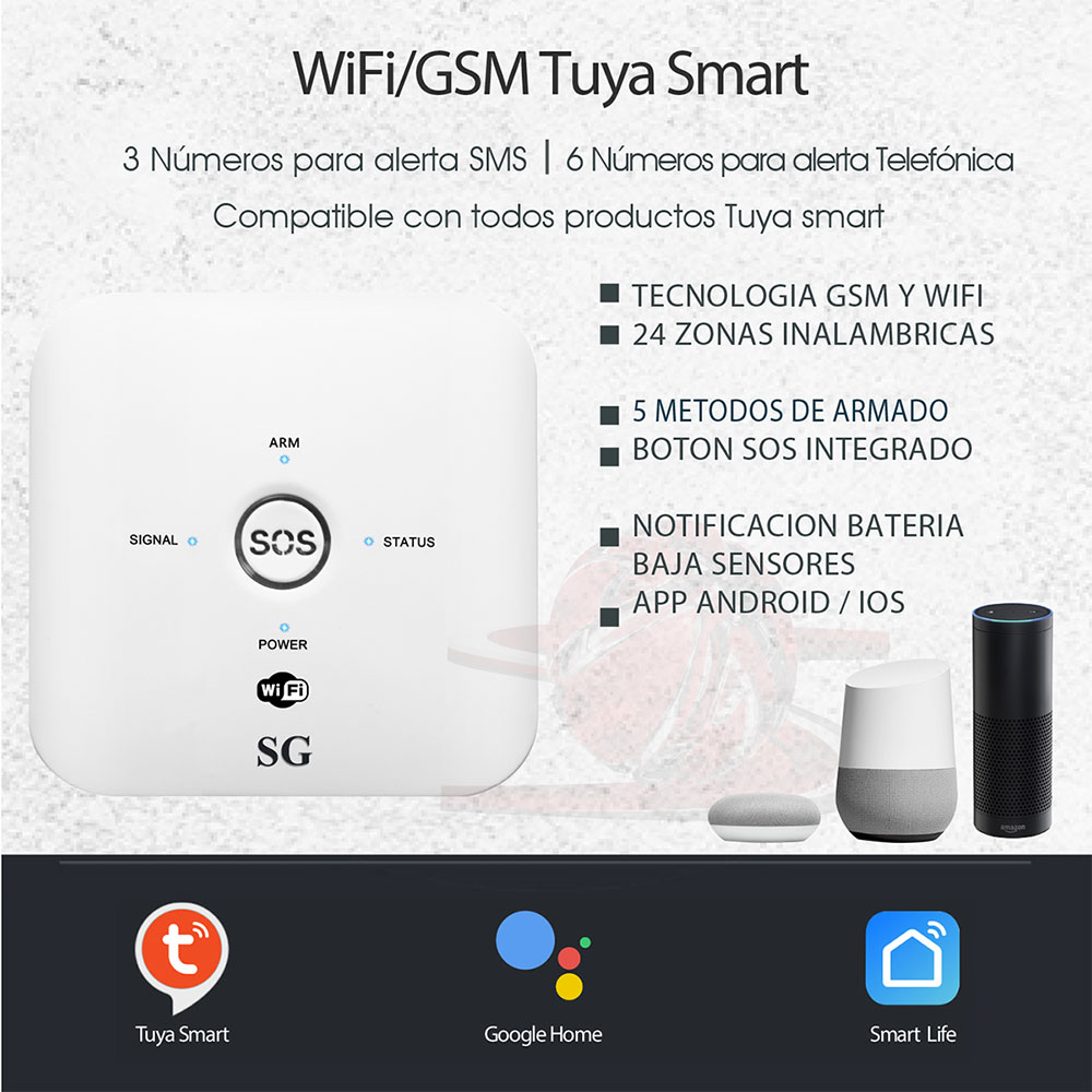 Alarma WiFi Gsm APP para casa Sin Sensores 84-0 - Imagen 3