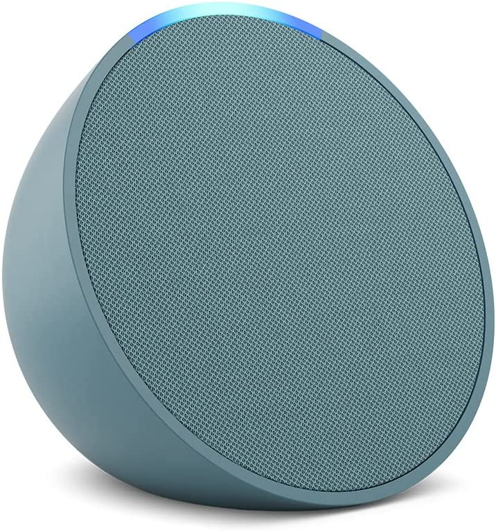 Bocina Inteligente Alexa Amazon Echo Pop B09ZX1LRXX, Proyeccion Frontal de 1.95″ WI-FI/Bluetooth, Color Verde Azulado