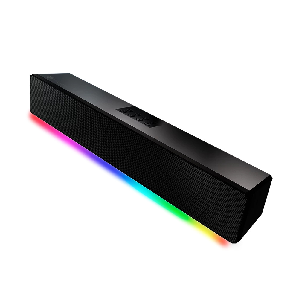Barra De Sonido Gamer 2.0 Canales / Balam Rush BR-936958 / Glimm Bar BG585 / 10W RMS / USB-C Bluetooth 3.5mm / Iluminación Led / Color Negro - Imagen 2