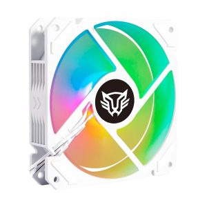 Ventilador Balam Rush BR-938051 Eolox Blaze EX70W ARGB, 120mm, 1200RPM, color blanco