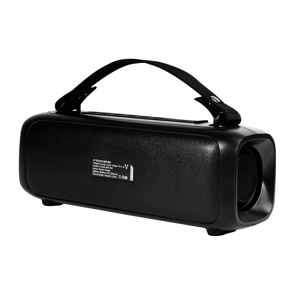 Bocina Portatil Vorago BSP-260 / Bluetooth / Color Negro / USB-C / 3.5mm / RGB / 16W RMS / Hasta 7 Hrs - Imagen 4