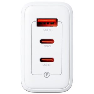 Cargador de Pared Adata CHARGERU-0653-QCPDWH 65W, 2 Puertos USB-C PD 3.0, 1 Puerto USB-A QC 3.0, Blanco
