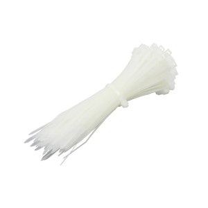 100 Piezas Cincho De Nylon 2.5mm x 10cm Movax / CM-10025BL / Color Blanco
