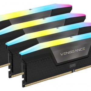 Memoria DDR5 96GB 6000MHZ Corsair Vengeance RGB CMH96GX5M4B6000C30 (4X24GB), Color Negro, NON-ECC, CL30, XMP