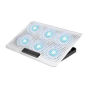 Base Enfriadora Para Laptop 16″ ACTECK, Con 6 Ventiladores De 2500RPM, Blanco