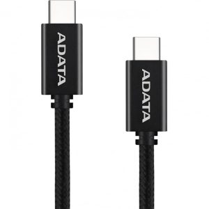 cable usb-c macho – usb-c macho adata, 1 metro, negro