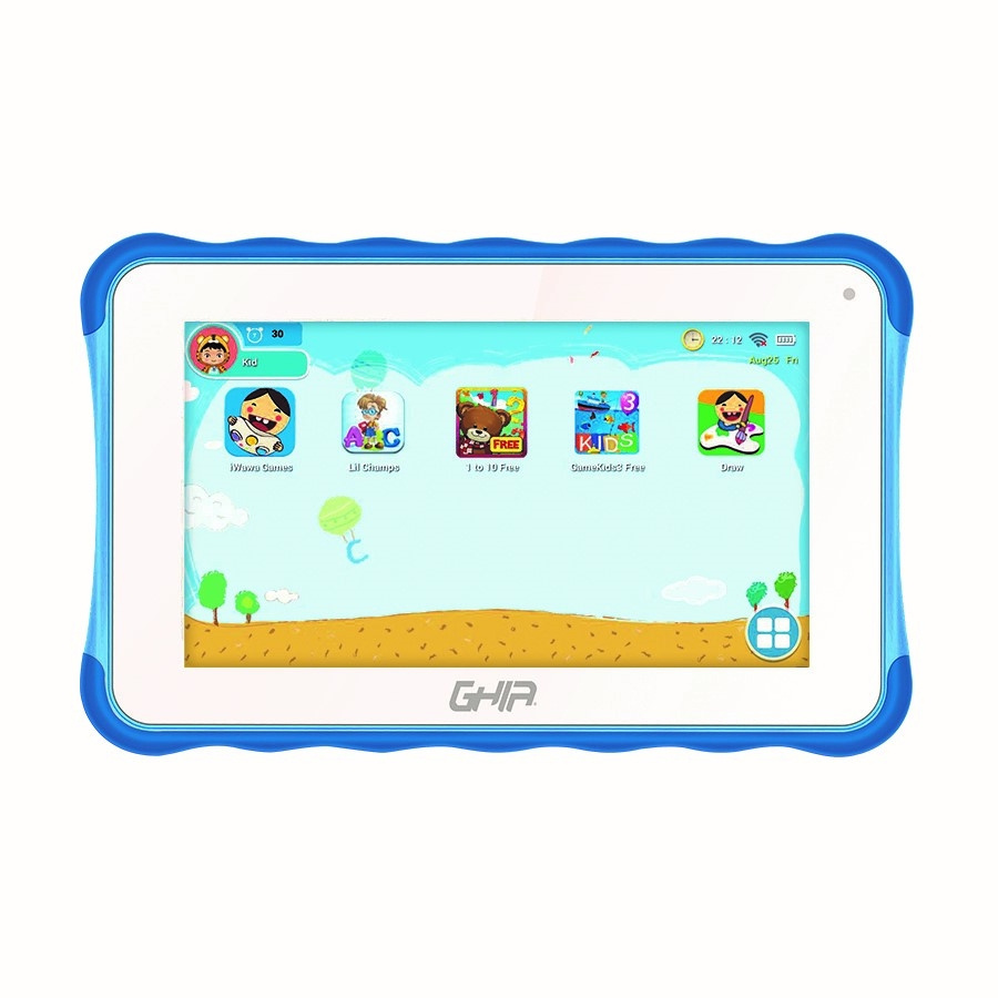 Tablet Ghia para Niños Toddler 7″, 32GB, Android 11 Go, Azul