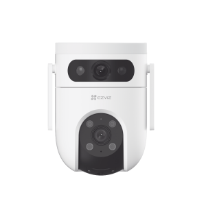 Cámara PT Doble Lente Ezviz CS-H9C/10MP 10mpx / IA Detección Humana Y Vehículo / Visión Nocturna A Color / Sirena Y Luz Estroboscópica / Vista Simultanea De Cámara PT Y Fija / Audio Bidireccional