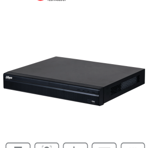 NVR 32 Canales Dahua DHI-NVR4232-16P-4KS3, 16 Puertos POE, Rendimiento 160 MBPS, 2 Bahias Disco Duro, 4&2 E&S Alarma, Wizsense, 2 Canales SMD Plus