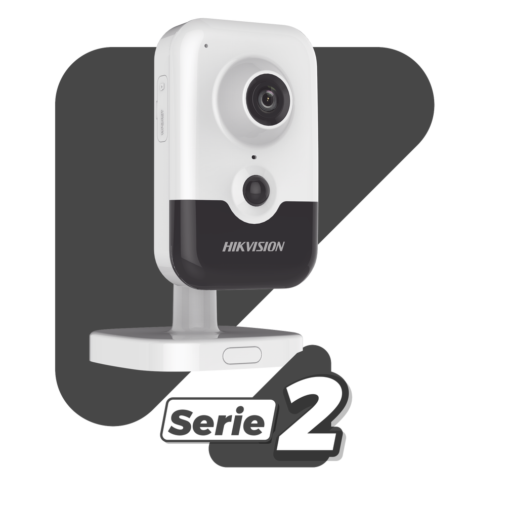 Camara Cubo IP Hikvision DS-2CD2443G2-I 4MP/ Serie Pro/ Lente 2.8 MM/ 10 MTS IR Exir/ POE/ Sensor PIR/ H.265+/ Interior/ Audio de Dos Vias/ Deteccion Facial/ POE