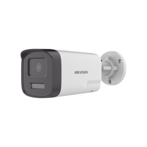 Camara Bala TurboHD Hikvision DS-2CE17D0T-LTS 2mpx / Lente 3.6 mm / 40 mts IR Exir + 40 mts Luz Blanca / Microfono / Bocina Integrado / Exterior IP67 / DWDR / Audio Bidireccional + Dual Light + ColorVU
