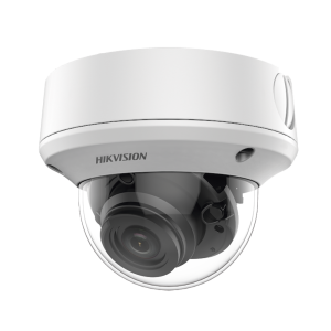 Camara Domo TurboHD 4K Hikvision DS-2CE5AU1T-AVPIT3ZF 8MPX/Lente Mot. 2.7 A 13.5 MM/40 MTS IR Exir/IP67/12 VCC/24 VCA/ TVI-AHD-CVI-CVBS/9 A 15 VCC