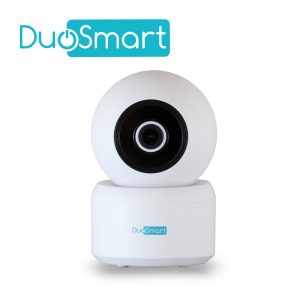 Camara Inteligente Con Movimiento PT, Duosmart E21 3MPX/WIFI 2.4 GHZ/MicroSD de Hasta 128 GB/Para Interior Full HD/Audio Bidireccional/Compatible Con APP Duosmart