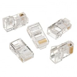 100 Piezas Plug RJ45 Ghia GCN-004 CAT6 UTP Transparente