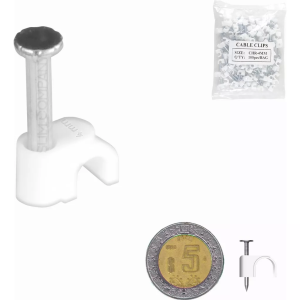 100 Piezas de Grapas Movax GM-4BL 4MM, Calibre 12, Color Blanco