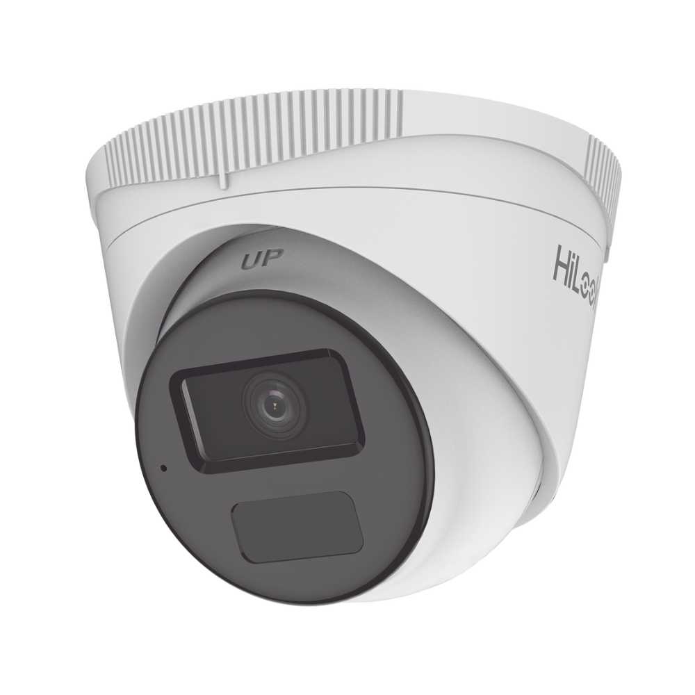 Cámara Turret IP Hilook IPC-T220HA-U 2Mpx / Lente 2.8 mm / 30 Mts IR / Micrófono Integrado / Exterior IP67 / PoE / DWDR / H.265+ / ONVIF