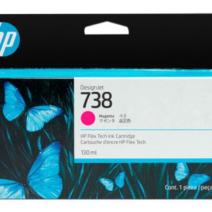 738 498N6A Cartucho de tinta magenta de alto rendimiento de repuesto para HP 738 498N6A Cartucho de tinta compatible con HP DesignJet T850 y T950 de formato ancho (1 paquete, 498N6A)