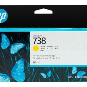 738 498N7A Cartucho de tinta amarillo de alto rendimiento de repuesto para HP 738 498N7A Cartucho de tinta compatible con HP DesignJet T850 y T950 de formato ancho (1 paquete, 498N7A)