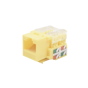 Modulo Jack Keystone CAT6 con Terminacion 110 Linkedpro LP-KJ-601-Ye para Faceplate Color Amarillo
