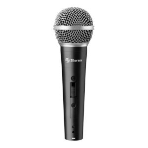 Microfono Profesional Unidireccional Steren MIC-1058, 80-13000 HZ, 5 M, Alambrico, Color Negro
