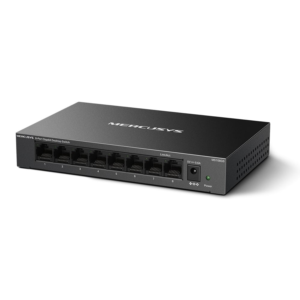 Switch Mercusys MS108GS 8 Puertos, 10/100/1000M, No Administrable, Auto-MDI/MDIX