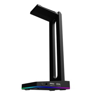 Base Para Audifonos Gamer Naceb NA-0952, T11 Eleven, RGB, 2XUSB, 3.5MM, Color Negro