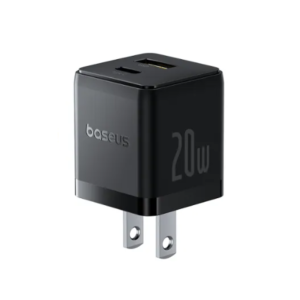 Cargador De Pared Tipo-C + USB-A Baseus P10111609113-00 20W / Color Negro