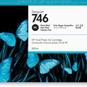 Cartucho de Tinta HP P2V82A LF 746 Color Negro Foto 300 ML