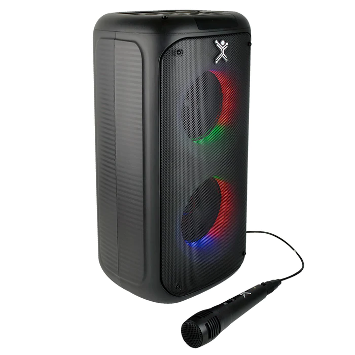 Bocina Portátil Inalámbrica Perfect Choice PC-112716 / Bafle Dual 5″ Bluetooth / Color Negro / C/Micrófono / RGB / 5VCC 2A / 3000 mAh - Imagen 2