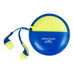 Audifonos Alambricos C/Microfono Bubble Gum Perfect Choice PC-116509 1.2 MTS/3.5MM/Color Amarillo/Azul