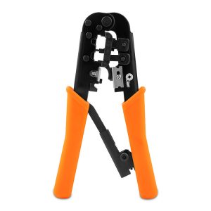 Pinza Ponchadora Qian QYZ-042CT, Para RJ-11/ RJ-45/ Color Negro-Naranja