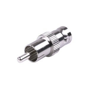 Adaptador de BNC Hembra a RCA Macho RF Industries,LTD RFB-1140, 50 OHM Para Fono Uso En Aplicaciones de Audio-Video