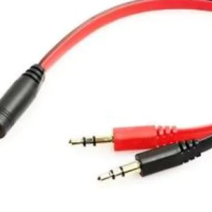 Adaptador de Audio 2 Hembras-1 Macho Gigatech SMA-100 21CM