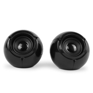 Bocinas 2.0 Canales VORAGO SPK-105-BK, 3.5MM Para Computadora, Alimentación USB Color Negro