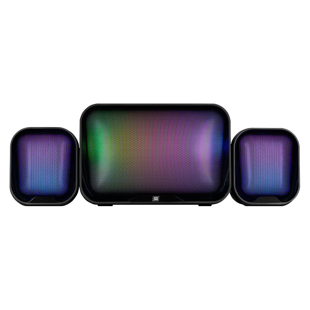 Bocinas Alambrica Vorago SPK-255 Start The Game, 2.1CH/3WX2 + 10W Subwoofer/3.5MM/RGB