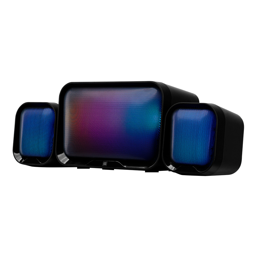 Bocinas Alambrica Vorago SPK-255 Start The Game, 2.1CH/3WX2 + 10W Subwoofer/3.5MM/RGB - Imagen 2