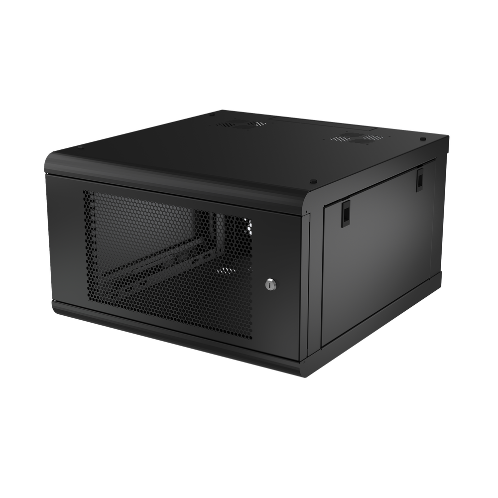 Gabinete de Pared Con Puerta Perforada Linkedpro 635MM de Profundidad/6U Rack de 19”/Acero Reforzado/SR-1906-GN2P